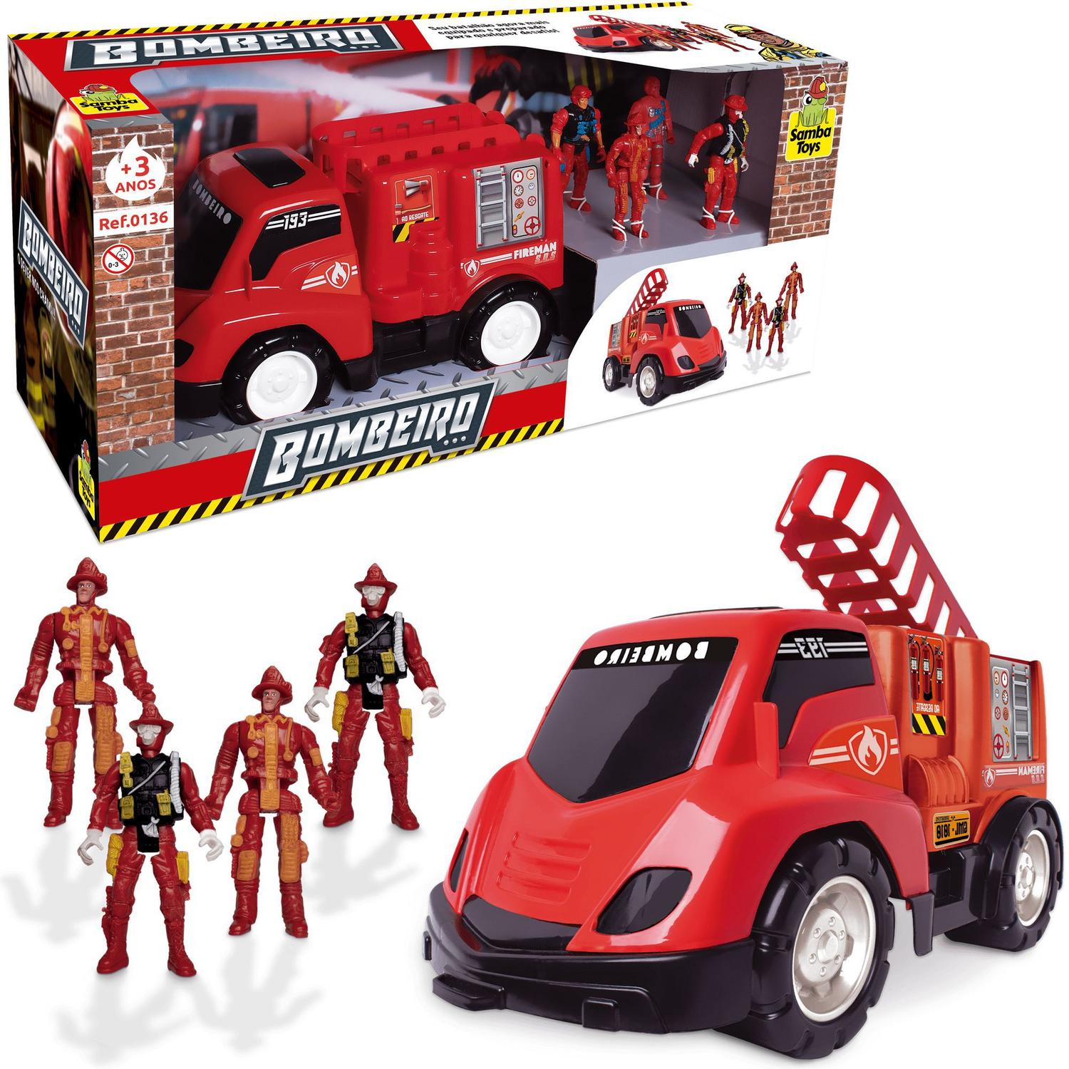BASE MOVEL BOMBEIRO 0136 SAMBA TOYS UND