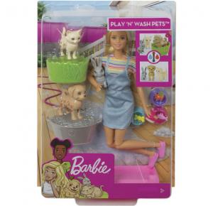 BONECA BARBIE BANHO DE CACHORRINHOS FXH11 MATTEL 