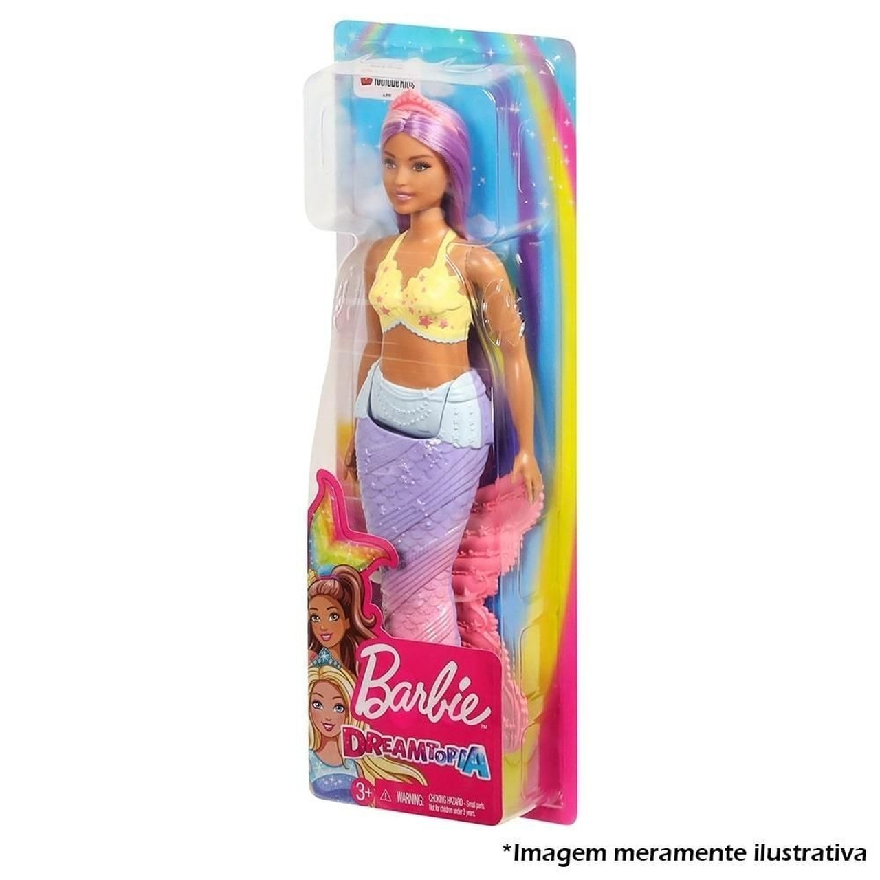 Boneca Barbie Sereia Dreamtopia, Colorida, Mattel 