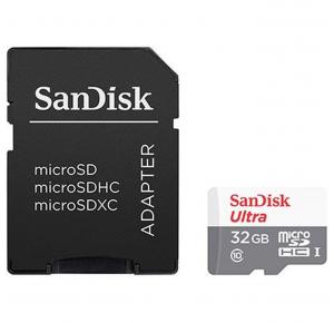 CARTAO DE MEMORIA MICRO SD 32GB C/ ADAPTADOR SANDISK UND