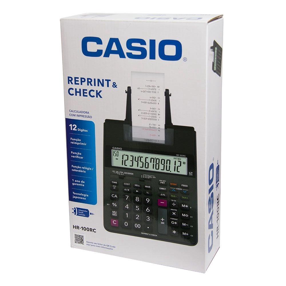 CALCULADORA MESA 12 DIG BOBINA HR-100RC CASIO UND