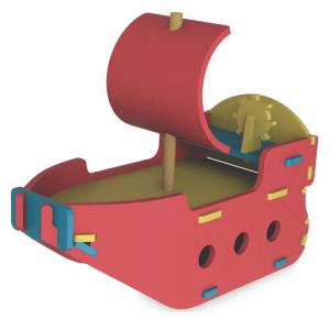 Quebra-cabeça 3d Barco Eva - 14 Peças - Colorido - 53176 - Xalingo