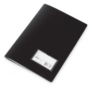 PASTA CATALOGO 30 PLAST FINO C/ VISOR 602 PRETA POLIBRAS UND