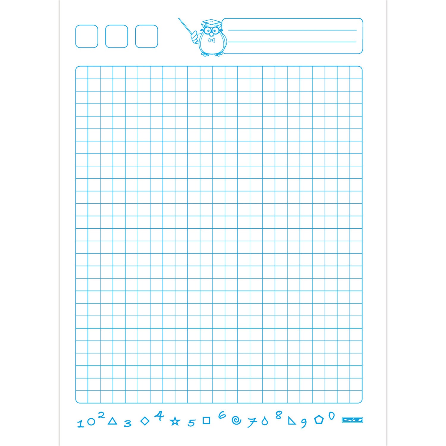 CADERNO ARITMETICA 7 X 7MM 40FLS DOMINGUINHOS SAO DOMINGOS