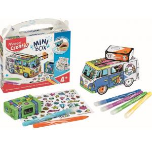 KIT CREATIV CARRO MINI BOX PARA COLORIR E MONTAR 907017 MAPED 