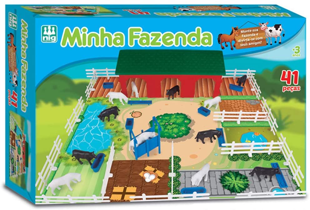 Jogo De Montar Tabuleiro Minha Fazenda 41 Peças Brinquedo Infantil