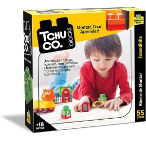 BLOCOS DE MONTAR TCHUCO BLOCKS FAZENDINHA 52PCS 0241 SAMBA TOYS UND
