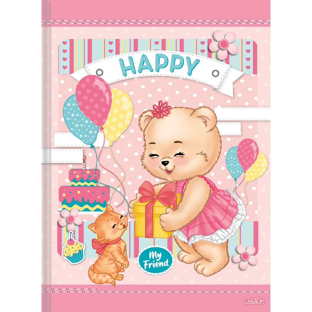 CADERNO BROCHURAO C/D 80 FLS MY FRIENDS 223026 SAO DOMINGOS UND