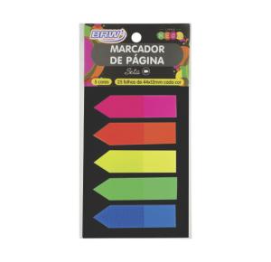 MARCADOR DE PAGINA NEON 5 CORES FL0001 BRW